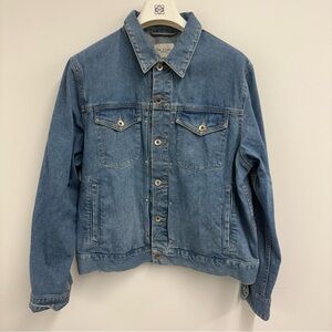 Rag & Bone Winthrop Denim Jacket Blue XL Made in USA Button Front